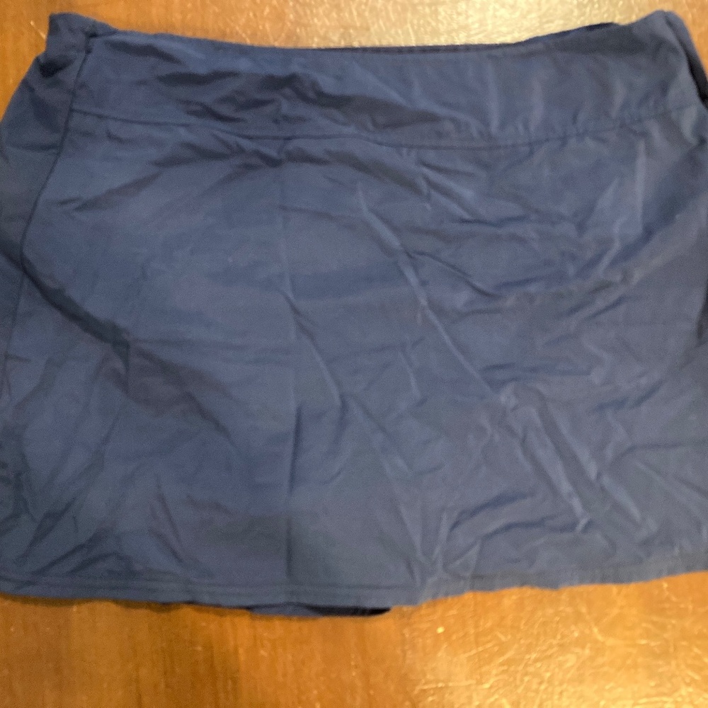 Lands End Navy Blue Swim Skirt with pocket